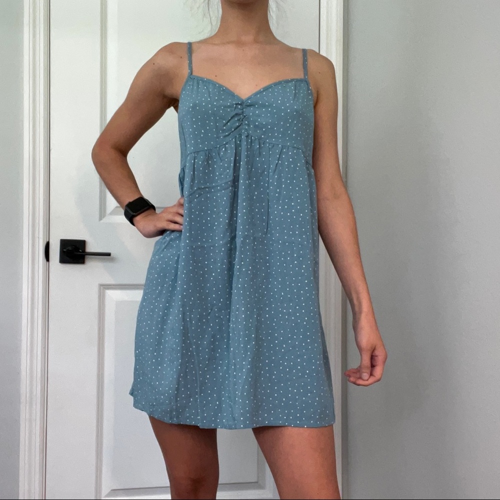 Blue Polka Dot Dress (XS)